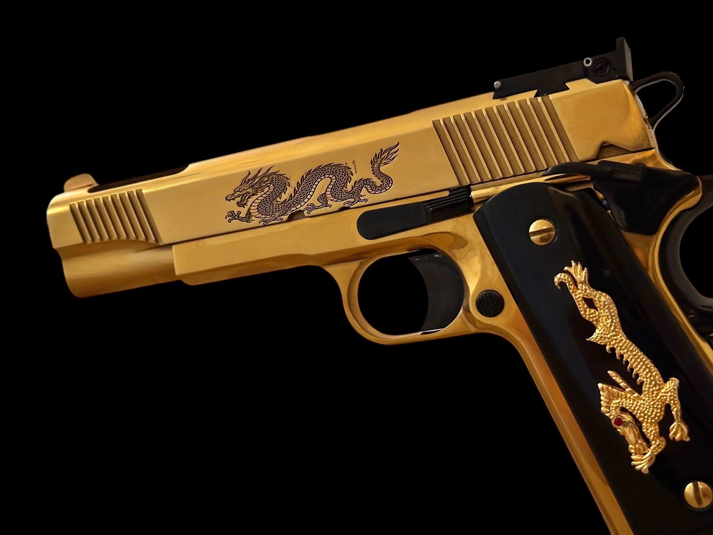 SPRINGFIELD ARMORY V12 PORTED “FACE OFF” CASTOR TROY IN GOLD