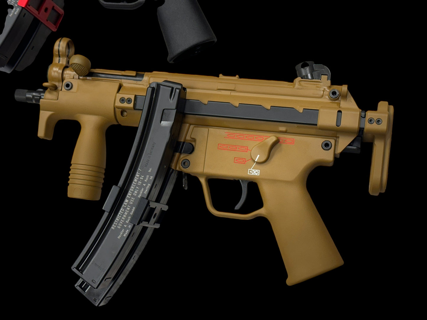 FULLY TRANSFERABLE MP5A3 S&H SEAR WITH ANOTHER MP5K RAL8000 HOST BY BAHNHOF