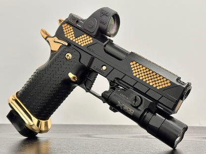 COMBAT PRECISION M5 CUSTOM 2011 PORTED WITH TRIJICON SRO & X300 9MM (Pre owned)