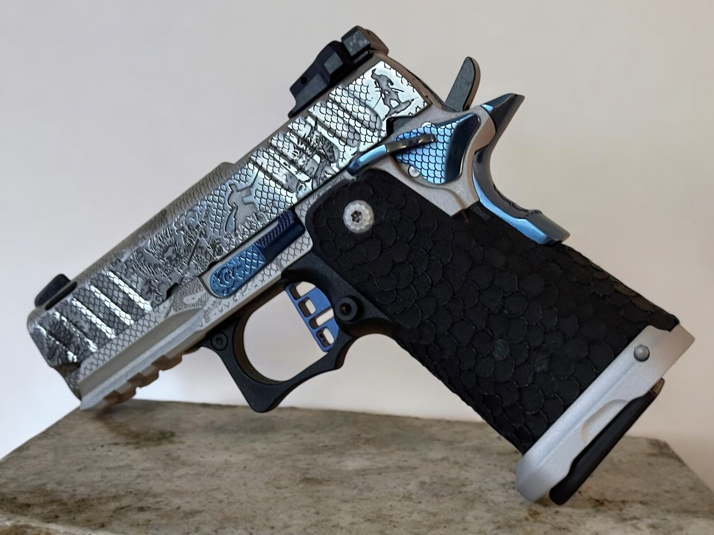 BUL ARMORY SAS II ULTRALIGHT PRO 2 PORTED “SAMURAI” BLUE TRIGGER 3.25” BARREL PVD