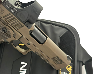 NIGHTHAWK CUSTOM TRS COMMANDER 4.25” TACTICAL READY SERIES IN BATTLE WORN BRONZE WITH TRIJICON SRO 2.5 9MM