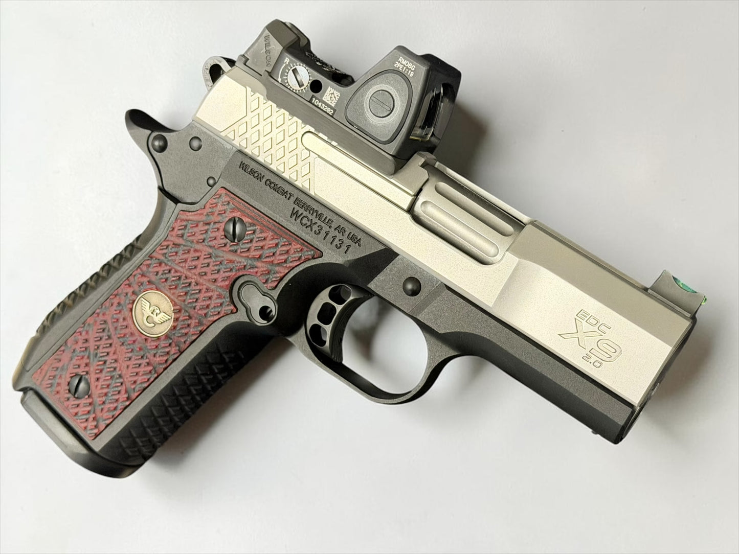 WISON COMBAT EDC X9 2.0 TWO TONE 3.25” WITH TRIJICON RMR GREEN DOT