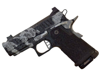 STACCATO CUSTOM CS “BLACKOPS” PORTED 3.5” BLACK CAMO FINISH WITH DRAGON SCALE GRIPS