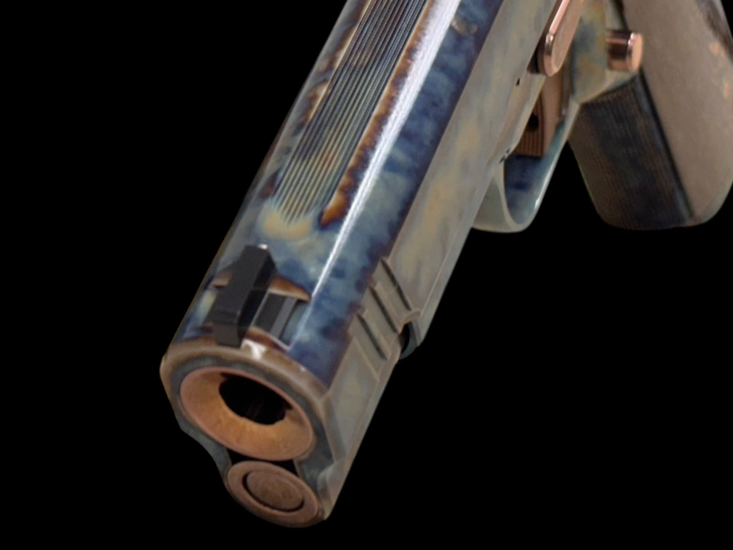 KINGS RIVER CUSTOM FCC 1911 COMMANDER FULL CASE HARDENED 9MM WITH MASTERPIECE