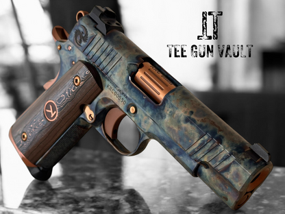 KINGS RIVER CUSTOM FCC 1911 COMMANDER FULL CASE HARDENED 9MM WITH IVORY GRIPS MASTERPIECE