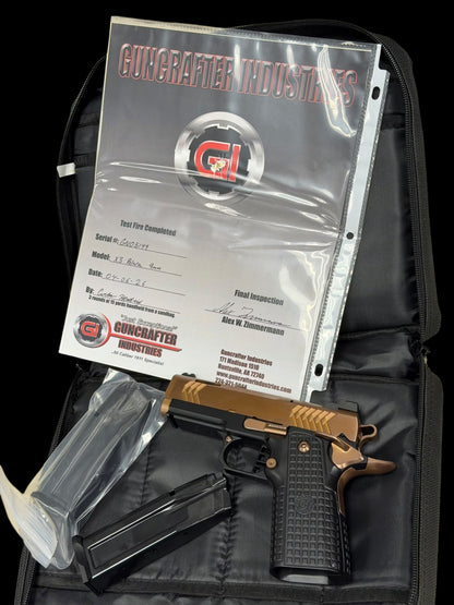 GUNCRAFTER INDUSTRIES X3 POLARA PORTED OFFICER FRAME IN POLISHED COPPER FINISH OPTIC READY 9MM