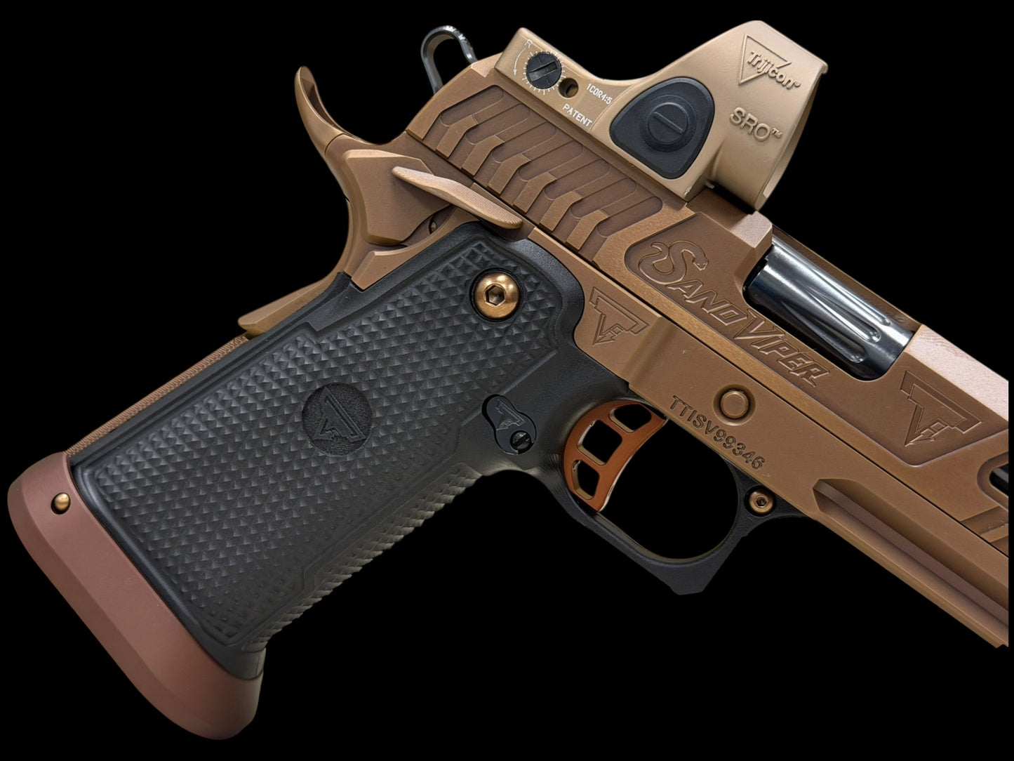 TARAN TACTICAL SAND VIPER 2011 NEW BARREL 9MM WITH TAN SRO.