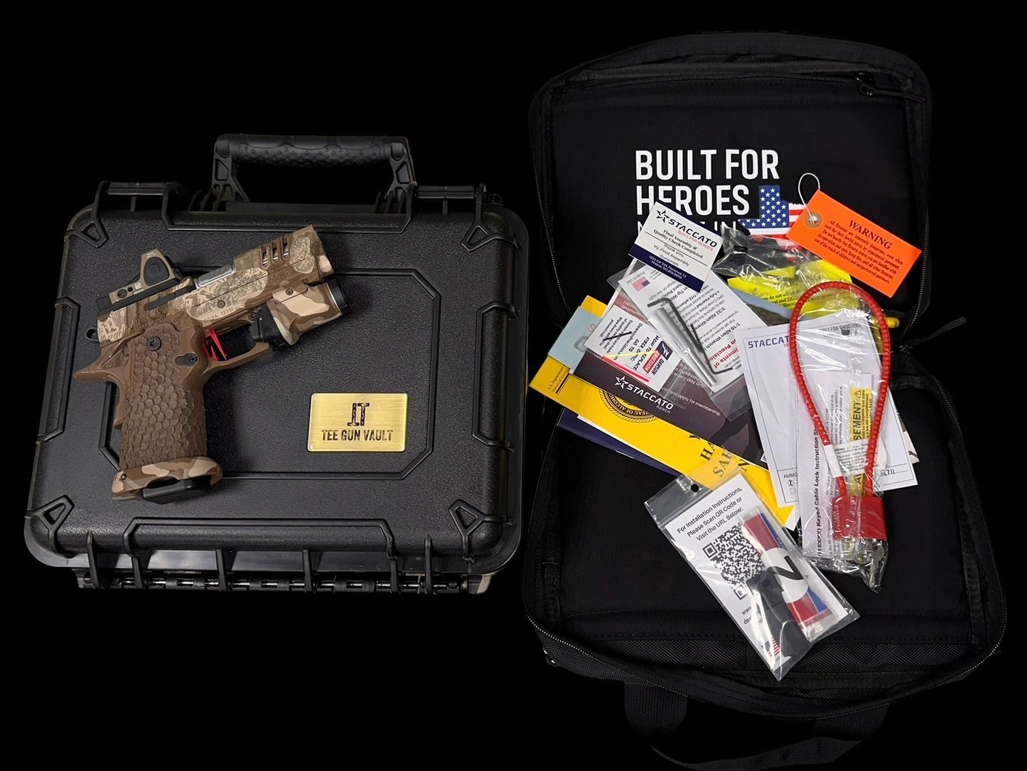 STACCATO CS “BLACK OPS” PORTED 3.5” X SERIES MULTICAM WITH TRIJICON RMR AND TLR7