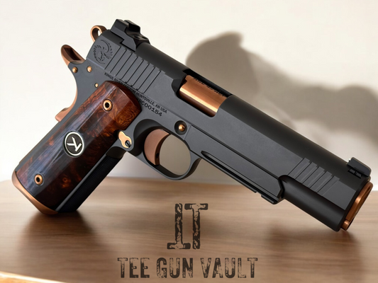 KINGS RIVER 1911 CUSTOM PFG 5” GOV LIGHT RAIL IN .45 ACP BLACK/BRONZE