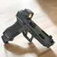 FULLY CUSTOMIZED RADIAN ARMS GLOCK 45 COMPENSATED WITH HOLOSUN AND TIMNEY TRIGGER ALPHA GOLD (pre owned)