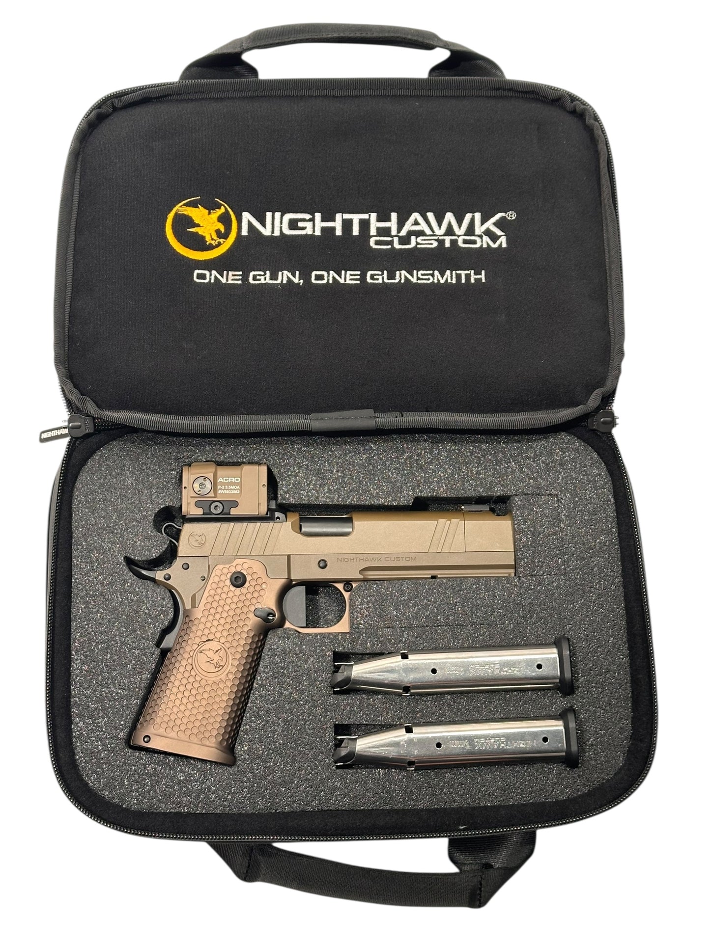 NIGHTHAWK CUSTOM SANDHAWK DOUBLE STACK 9MM WITH ACRO P2