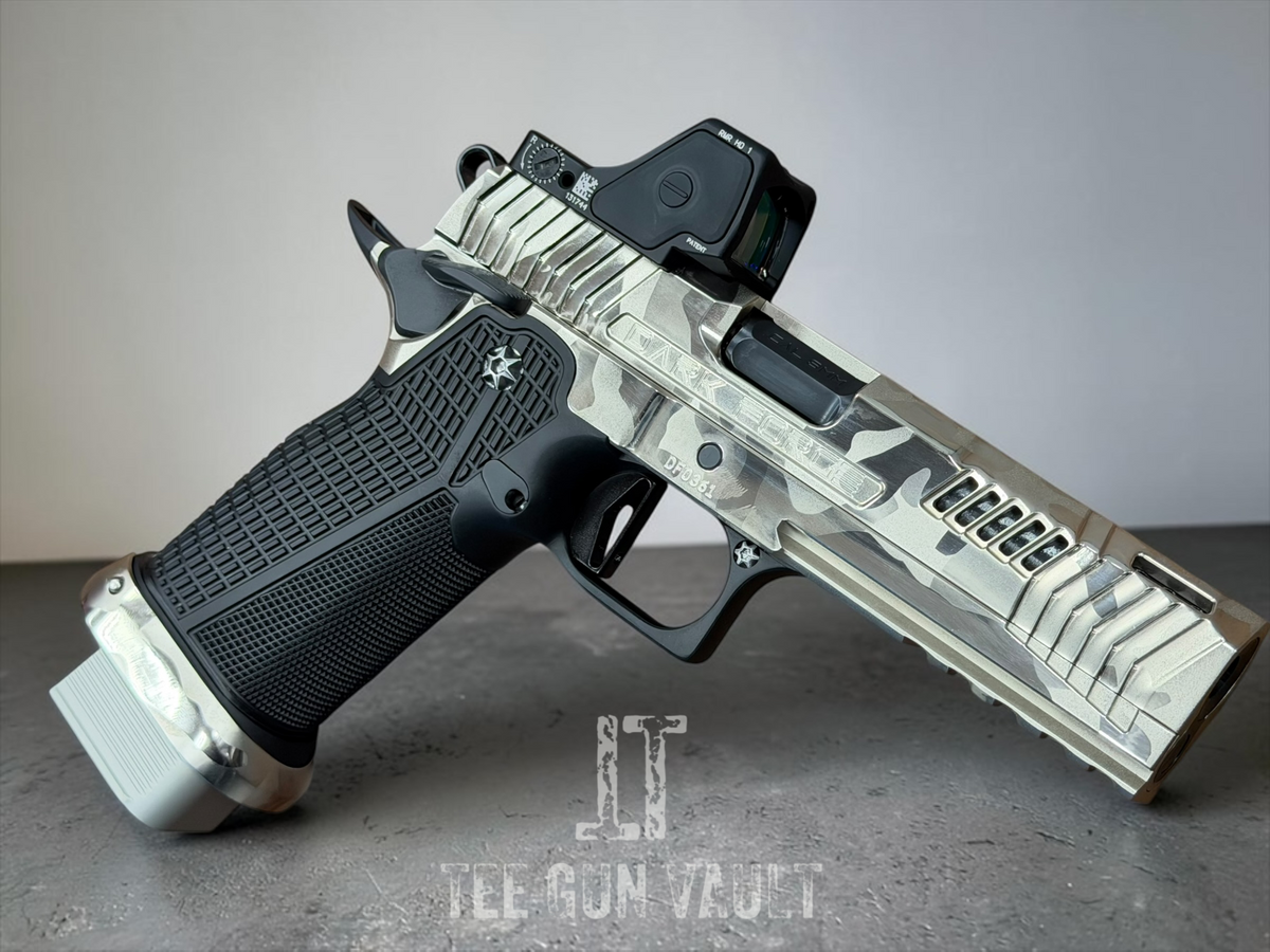 DARK FORGE WRAITH 4.6” PORTED POLISHING NICKEL CAMO FINISH WITH TRIJICON RMR HD
