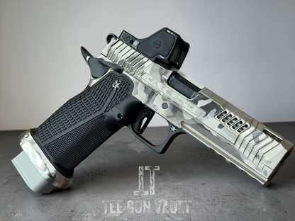 DARK FORGE WRAITH 4.6” PORTED POLISHING NICKEL CAMO FINISH WITH TRIJICON RMR HD