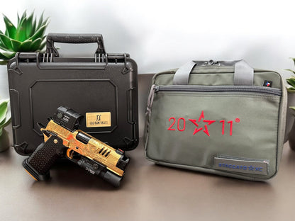 STACCATO CUSTOM XC “LAST SAMURAI” GOLD NITRIDE WITH BLACK DLC ACCENTS ATLAS GRIPS