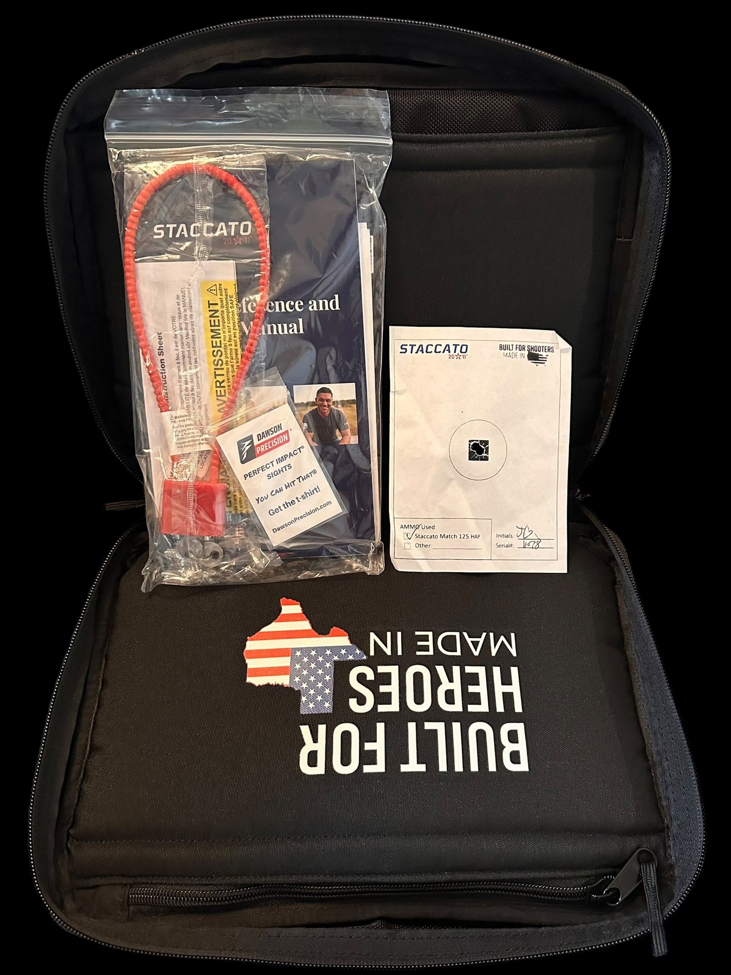 STACCATO CUSTOM CS 3.5” FULLY ENGRAVED SCROLL IN ROYAL BLUE FINISH WITH ACRO P2 OPTIC