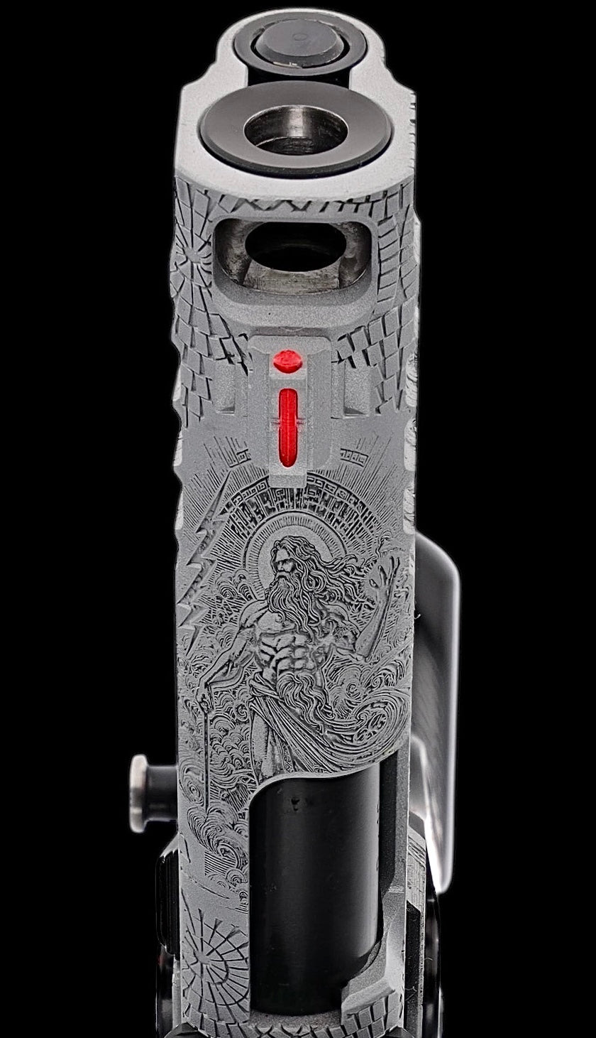 STACCATO CUSTOM C2 “SPARTANS” CHUNK PORTED T7 FULL SIZE GRIPS WITH RED DIRT “EDGE” TRIGGER