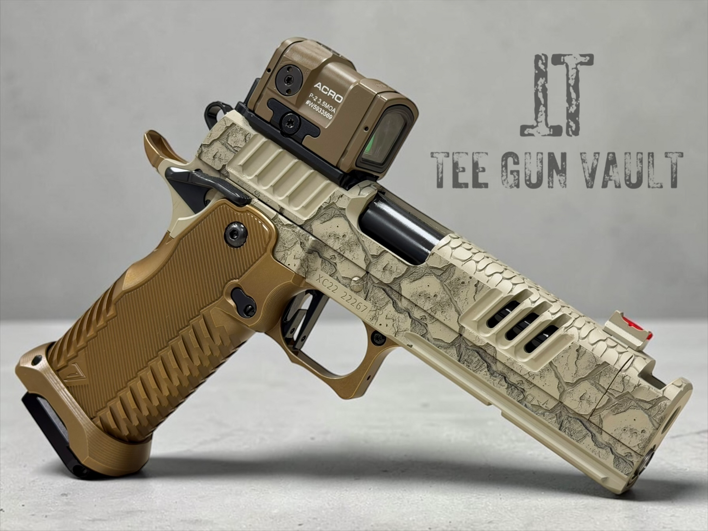 STACCATO CUSTOM XC “STONE FORGE” EDITION WITH EDGE TRIGGER AND T7 ALUMINUM GRIPS & ACRO P2