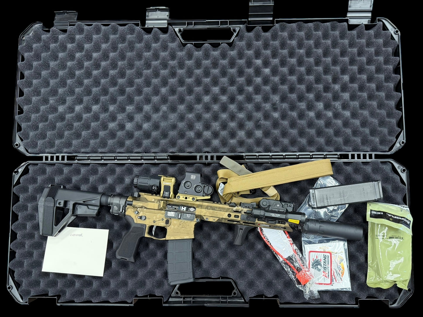 MUSTANG ARMAMENT CUSTOM “CHESTY” BRONZE CAMO 10.3” 5.56 NATO (NFA ITEM)