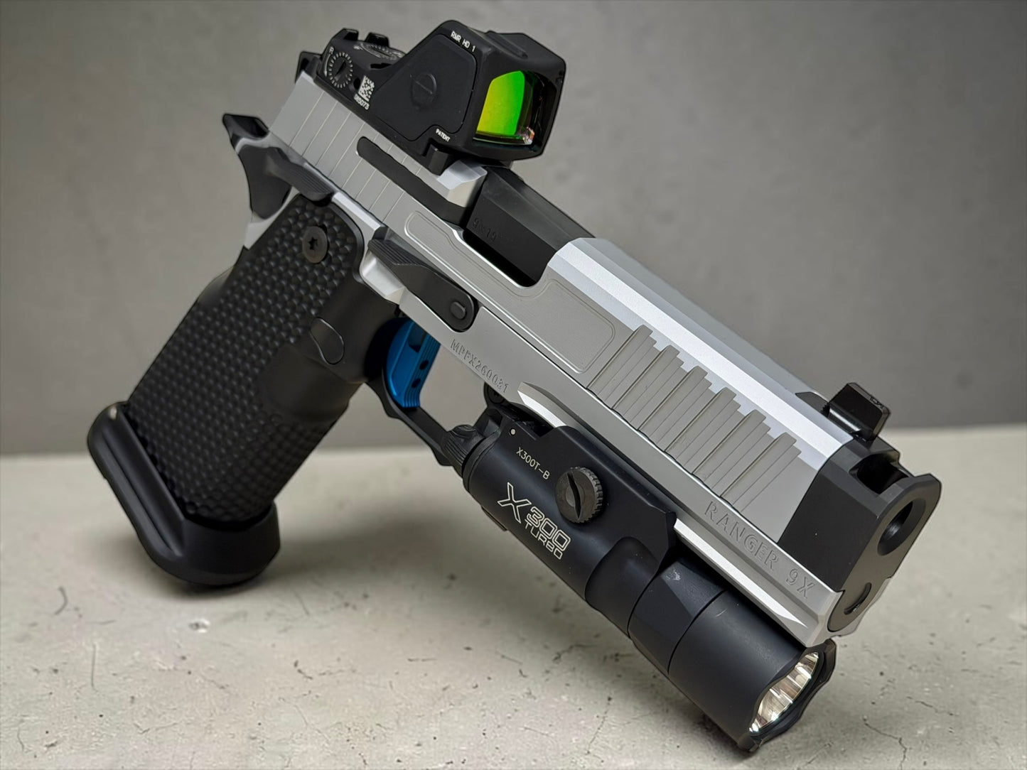 MILLER PRECISION RANGER 9X SILVER PVD WITH TRIJICON RMR HD AND X300