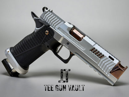 DARK FORGE REAPER PORTED+ COMP HARD CHROME FINISH WITH POLISHED ROSE GOLD PVD BARREL