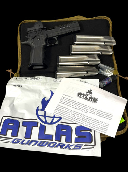ATLAS GUNWORKS ARTEMIS V2 WITH TRIJICON SRO IN 40 S&W UNFIRED