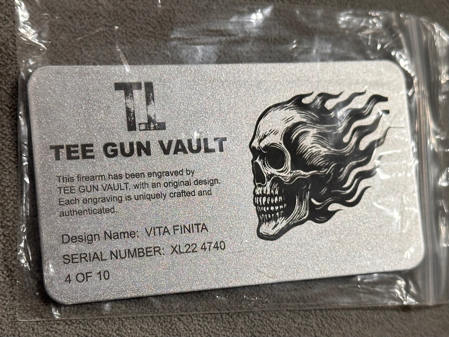 STACCATO CUSTOM XL “VITA FINITA” FULLY CUSTOMIZED 3D ENGRAVED POLISHED NICKEL ATLAS GRIPS