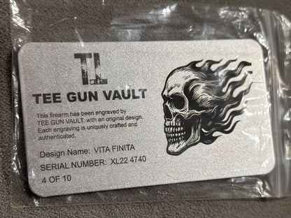 STACCATO CUSTOM XL “VITA FINITA” FULLY CUSTOMIZED 3D ENGRAVED POLISHED NICKEL ATLAS GRIPS