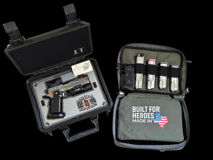 STACCATO CUSTOM XC “VITA FINITA” 3D ENGRAVED IN POLISHED PVD SILVER/COPPER FINISH.