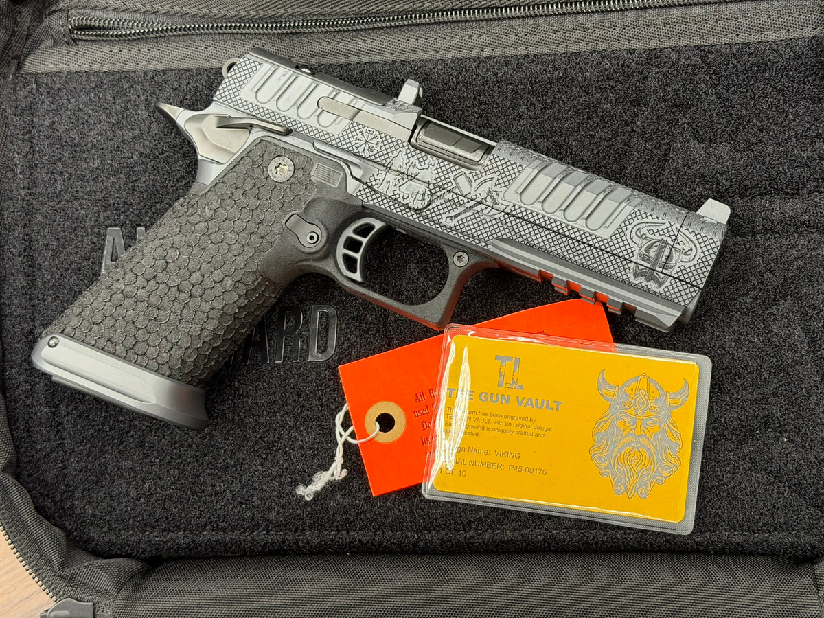 STACCATO CUSTOM P4.5 HD “VIKING” PORTED 4.5” DRAGON SCALE GRIPS (OPTIC NOT INCLUDED)