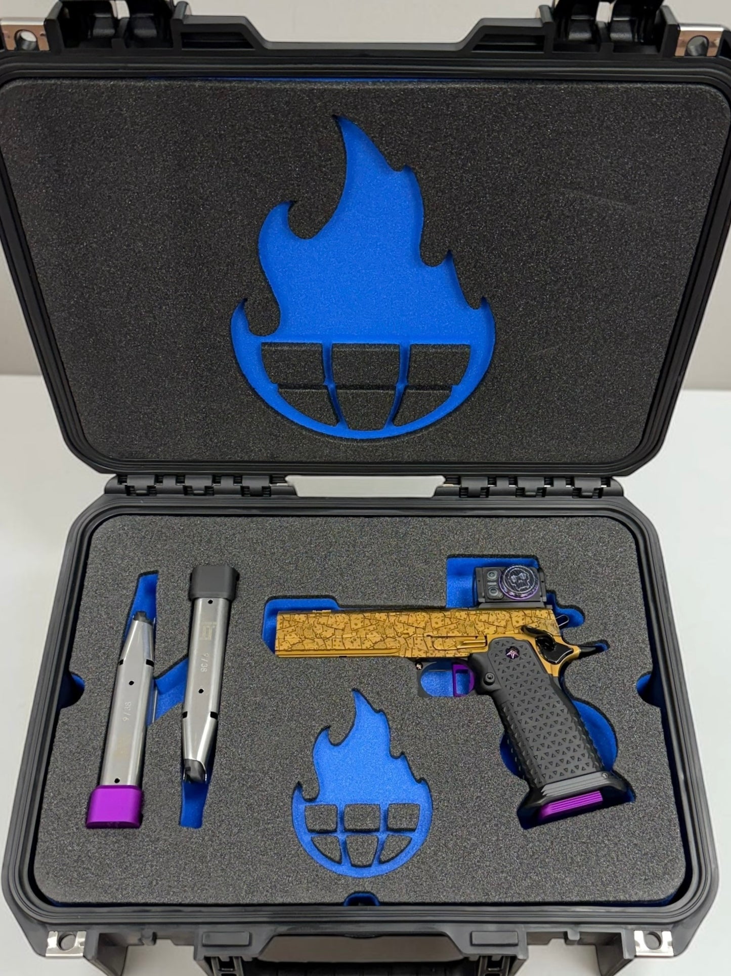 TEE GUN VAULT “RIVET” GOVERNMENT 5” PORTED COPPER WITH APE DEFENSE ACRO P2