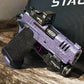 CUSTOM STACCATO CS X SERIES 3.5” PORTED BARREL “MEDUSA” ENGRAVED IN PURPLE/BLACK FINISH.