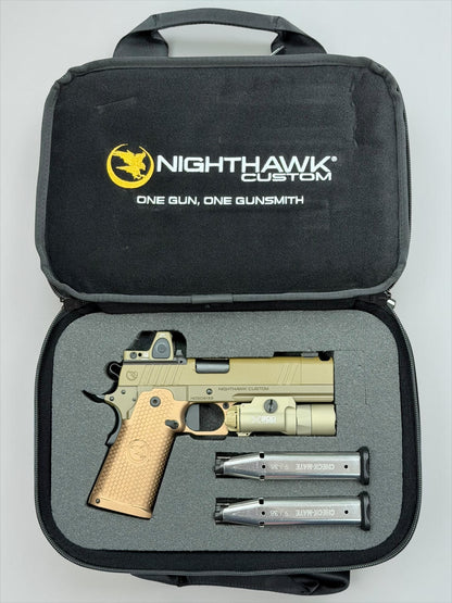 NIGHTHAWK CUSTOM SANDHAWK W/TRIJICON RMR AND X300 9MM