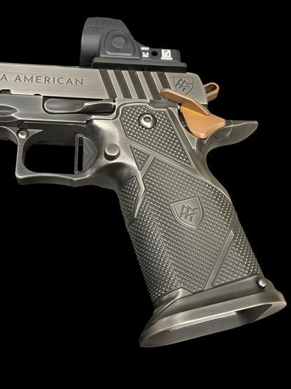 ALPHA AMERICAN WARFIGHTER ISLAND BARREL 9MM FULL STEEL BUILD WITH TRIJICON SRO