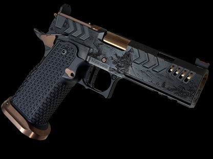 CNC GUNWORKS AKIRA “KATANAKAJI” 1 OF 5 PORTED 4.6”  DLC/ROSE GOLD FINISH 9MM