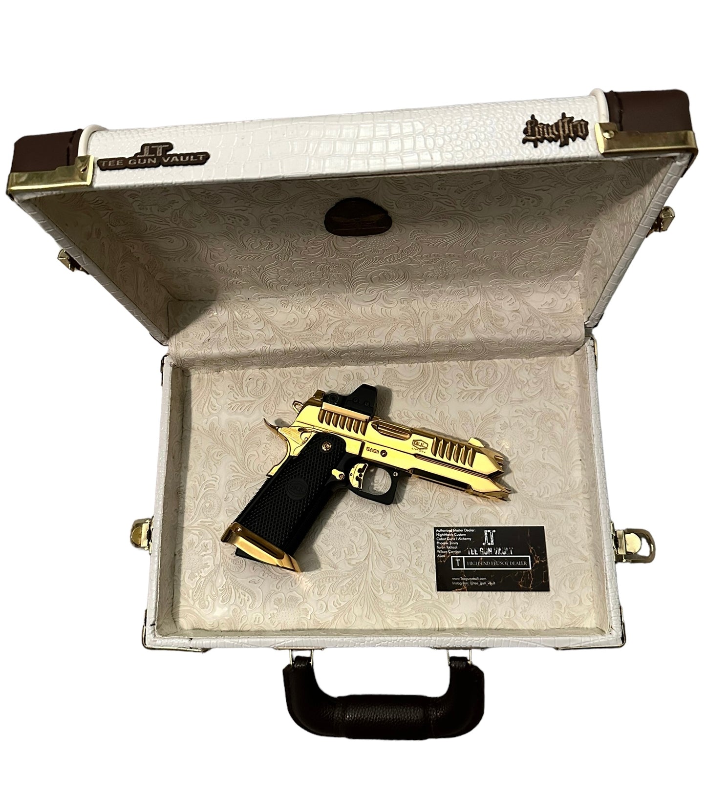 BUL ARMORY SAS II SPIKE CUSTOM 1 OF 1 24K GOLD PLATED HIGH POLISHED 9MM