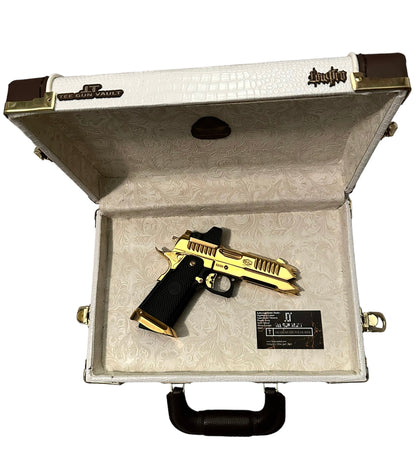 BUL ARMORY SAS II SPIKE CUSTOM 1 OF 1; 24K GOLD PLATED HIGH POLISHED 9MM