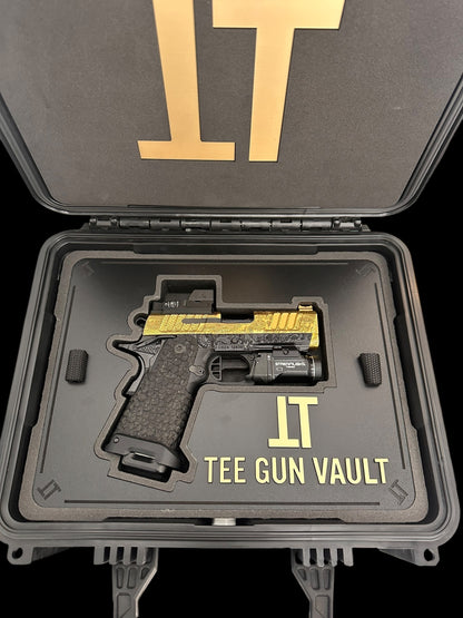 STACCATO CUSTOM CS “MEDUSA” PORTED 3.5” FULLY ENGRAVED IN GOLD NITRIDE POLISHED PVD FINISH