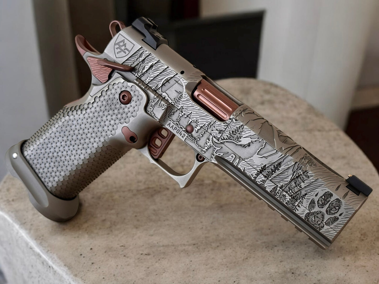 ALPHA AMERICAN “AURORA” PORTED 5” GOV ALL STEEL COLLECTOR LIMITED EDITION 20 UNITS. 9MM