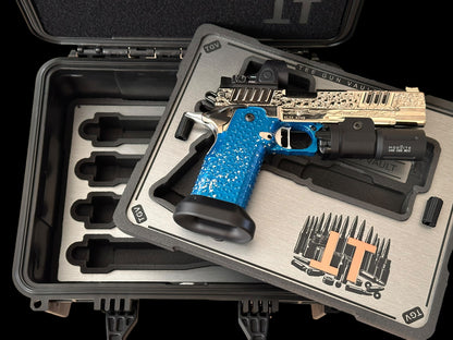 STACCATO CUSTOM XL “VITA FINITA” FULLY CUSTOMIZED 3D ENGRAVED POLISHED NICKEL ATLAS GRIPS