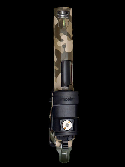 STACCATO CUSTOM C2 PORTED 3.9” MULTICAM WITH T7 ALUMINUM GRIPS, AIMPOINT ACRO P2 & RED DIRT “EDGE” TRIGGER