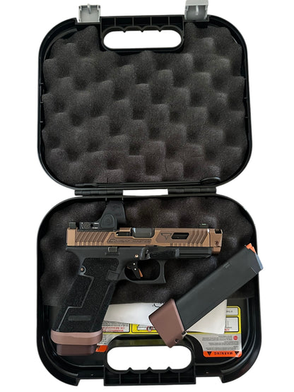 TARAN TACTICAL COMBAT MASTER GLOCK 45 COPPERHEAD XR WITH TRIJICON SRO.