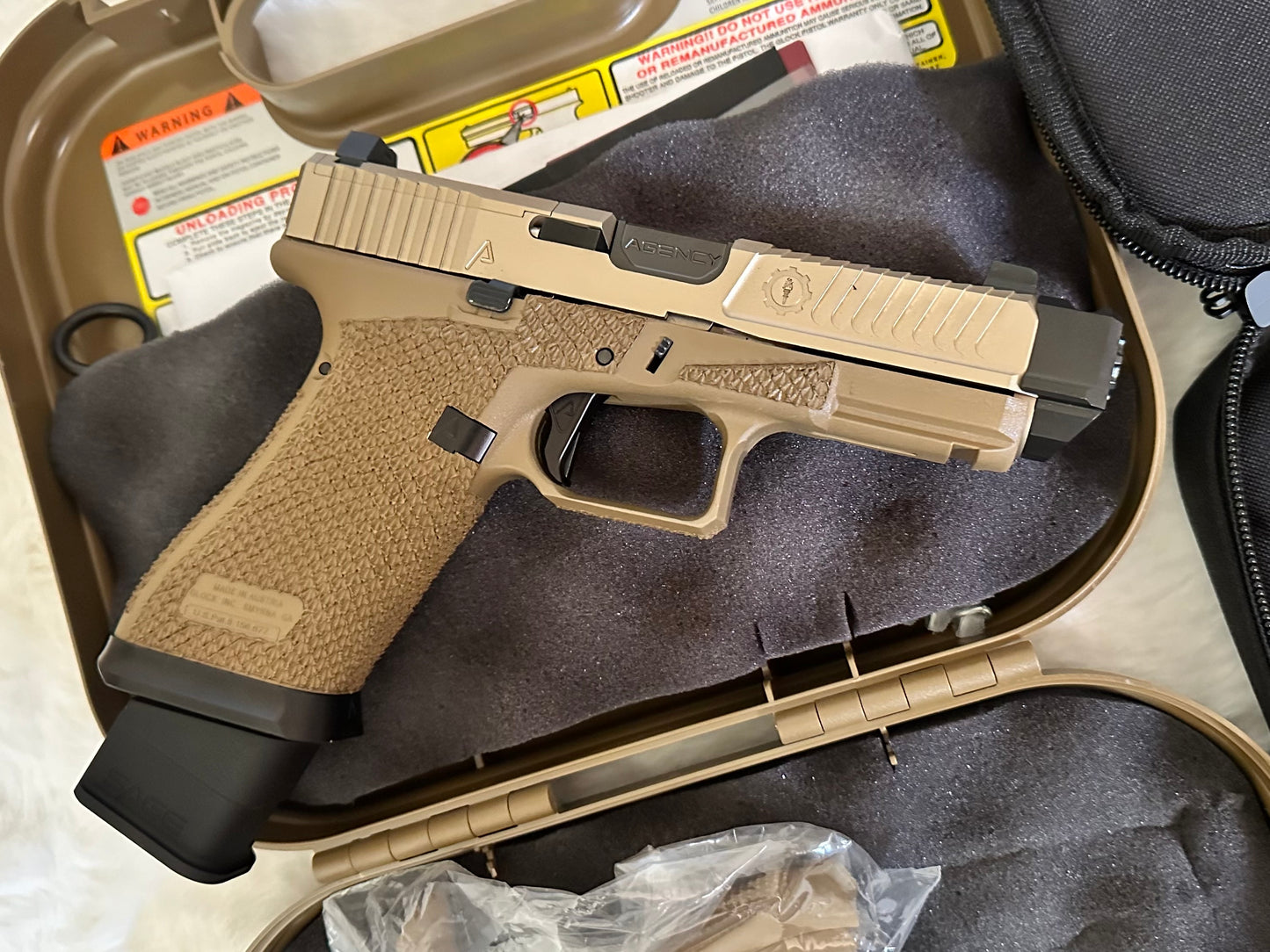 AGENCY ARMS SAGE V2 GLOCK 19X LIMITED EDITION FDE 9MM 3 MAGS 2 SLIDES