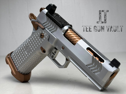 GUNCRAFTER POLARA X2 PORTED COMMANDER 4.25” SILVER COPPER PVD ALUMINUM GRIP