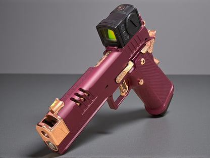 STACCATO CUSTOM XC BLACK CHERRY 18K ROSE GOLD ACCENTS WITH PHOENIX ALUMINUM GRIPS ACRO P2 AND X300 (pre owned)