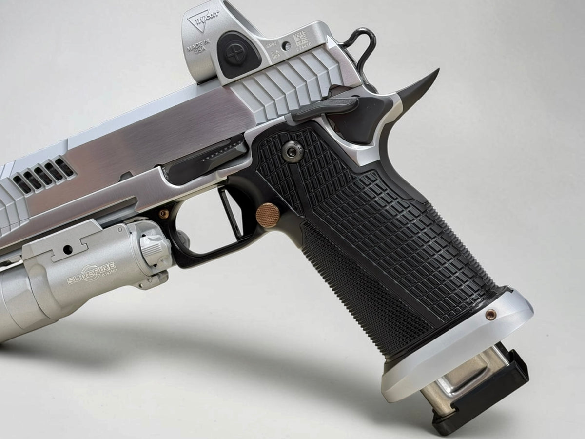 DARK FORGE CUSTOM WRAITH PORTED 4.6” BRUSHED CHROME WITH MATCHING SILVER SRO & X300