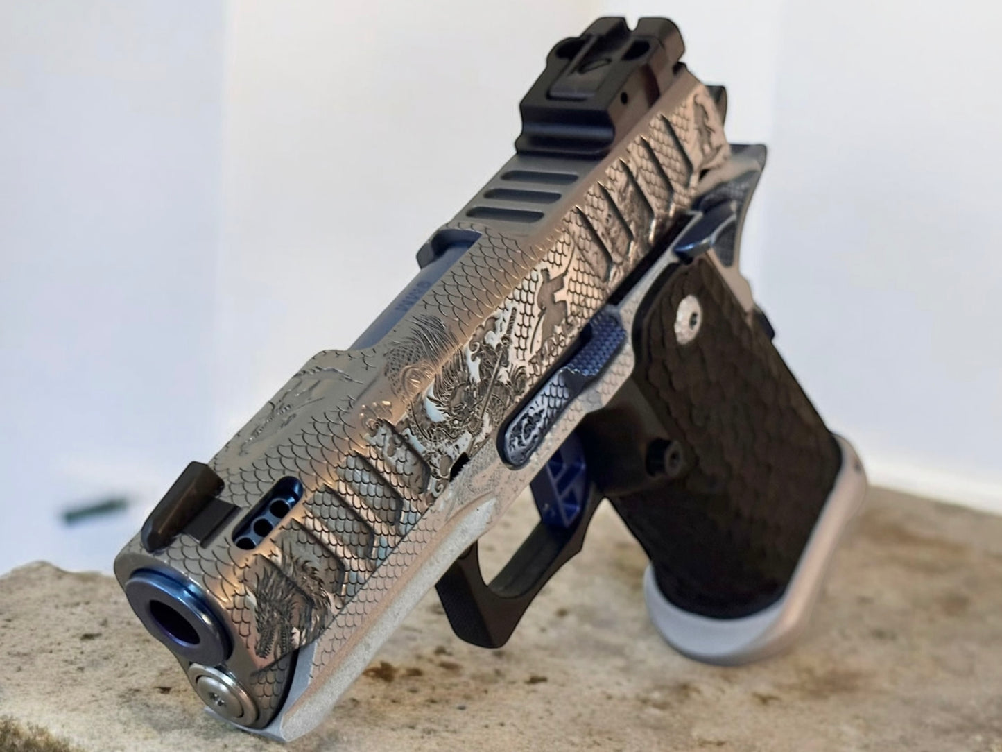 BUL ARMORY SAS II ULTRALIGHT PRO 2 PORTED “SAMURAI” BLUE TRIGGER 3.25” BARREL PVD