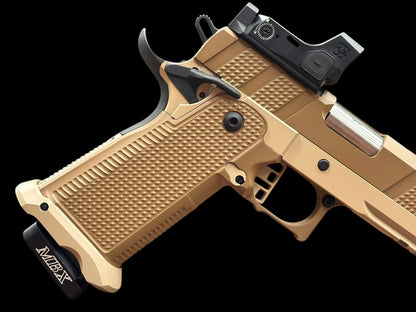 COSAINT ARMS HAVOC PORTED TAN DOUBLE STACK WITH MERCURY REFLEX OPTIC (pre owned) unfired