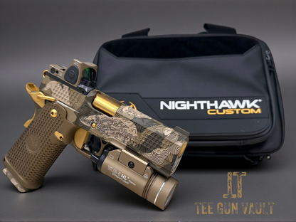 NIGHTHAWK CUSTOM TRS COMMANDER PORTED “BLACK OPS” 1 OF 1 WITH RMR AND TLR1 9MM