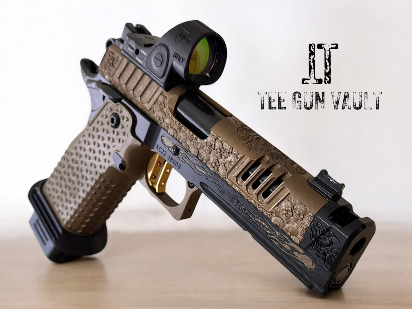 STACCATO CUSTOM XC “VITA FINITA” BLACK/BRONZE WITH ATLAS ALUMINUM GRIPS AND SRO
