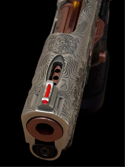 STACCATO CS CUSTOM “BLACK OPS” 3.5” PORTED SILVER/ROSE GOLD PVD (PRE OWNED MINT)